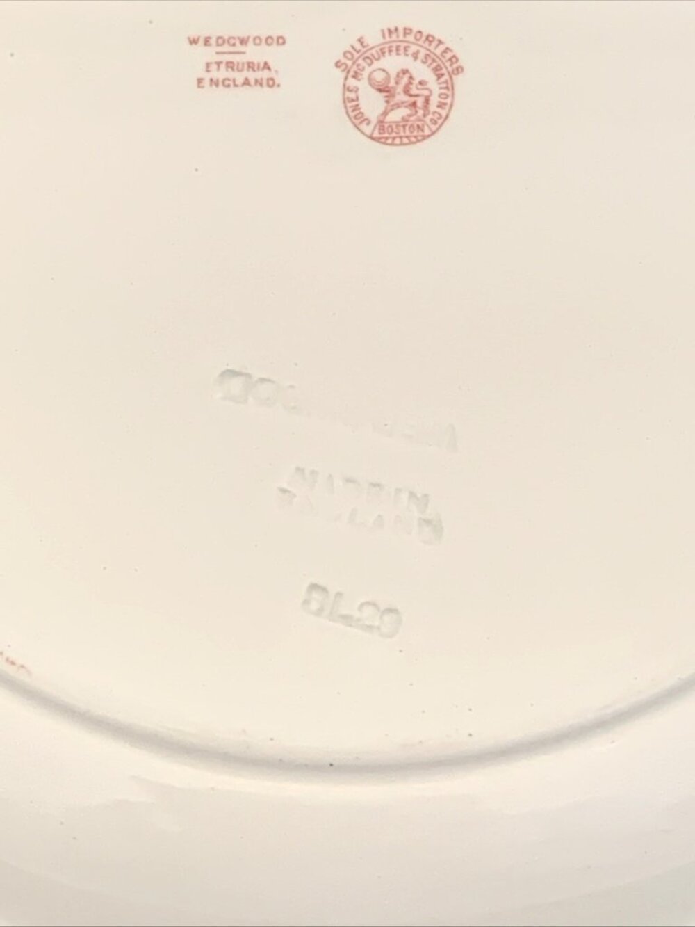 Wedgwood St Paul's School Manville House 1928 Pink Transferware 10 3/8" Plate - Picture 5 of 5